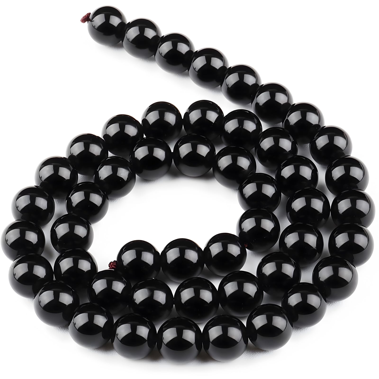 Perline Di Lava Nera, Perline Rotonde Di Roccia Vulcanica Da 4 Mm - Foto 9