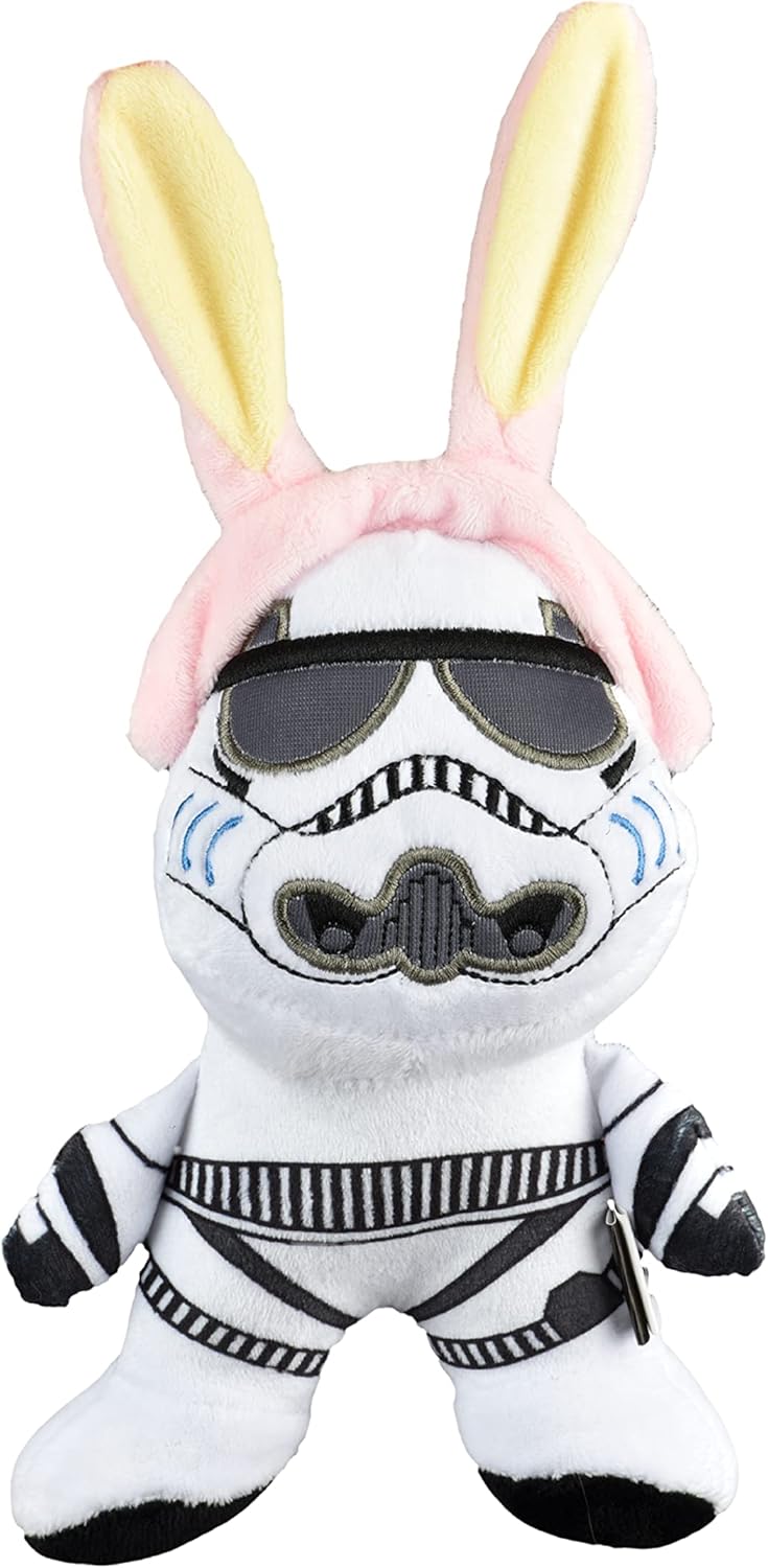 STAR WARS Easter 6" Stormtrooper Bunny Squeaker Pet Toy | 6” Star Wars Plush Squeaker Easter Stormtrooper Pet Toy | Star Wars Toy for Dogs Easter Stuffed Stormtrooper 6 inch