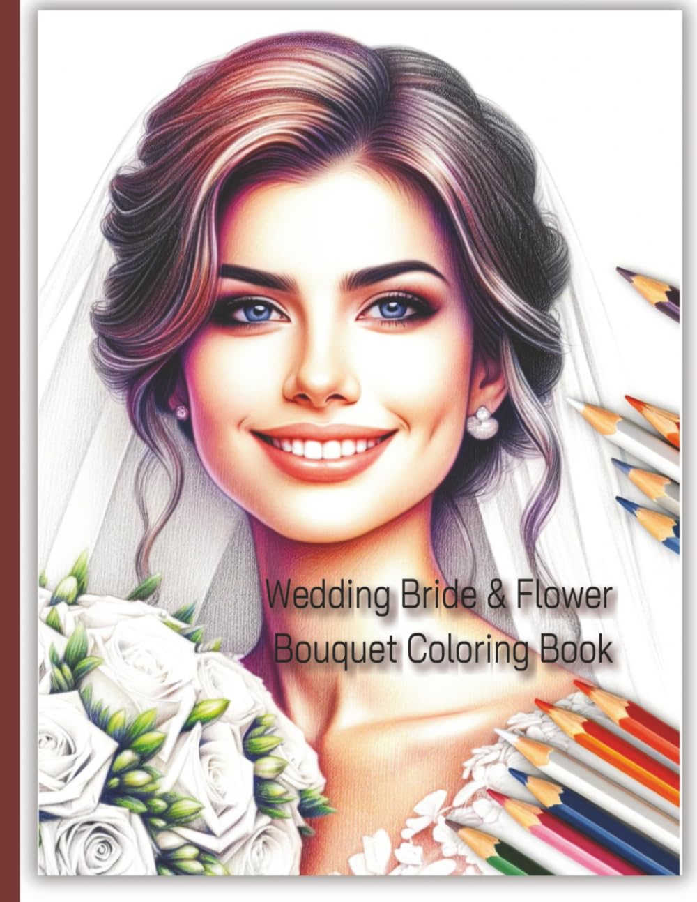 Wedding Bride & Flower Bouquet Coloring
