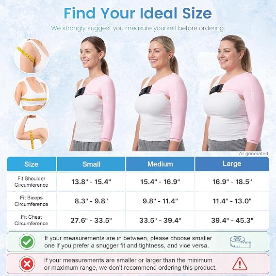 ComfiTECH Women Shoulder Arm Ice Pack Wrap for Pitchers, Medium