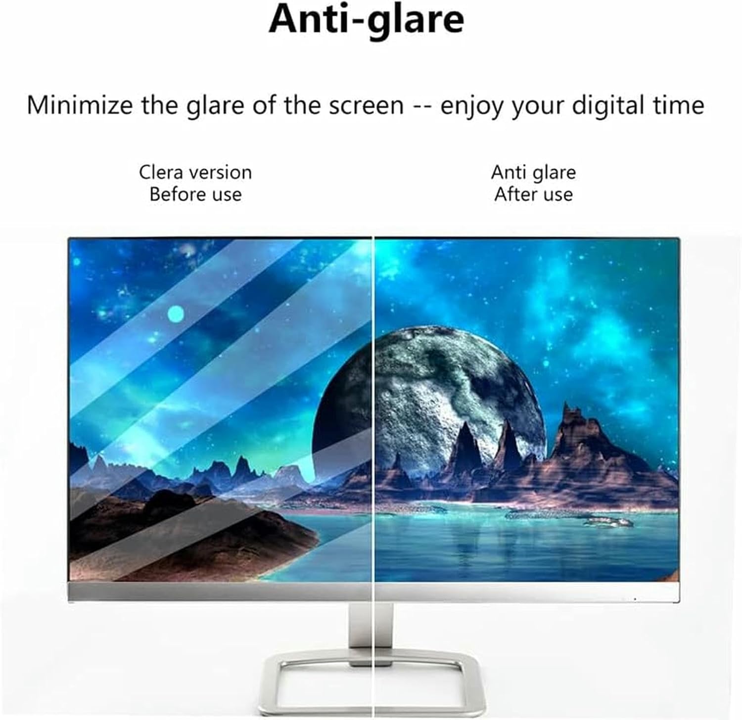 75" 77" 82" 85" Anti Uv Tv Screen Protector Filter Anti Blue Light Anti Glare Monitor Frosted Film Anti Fingerprint and Help You Sleep Better,77inch 1722x993mm ，85inch 1902x1089mm