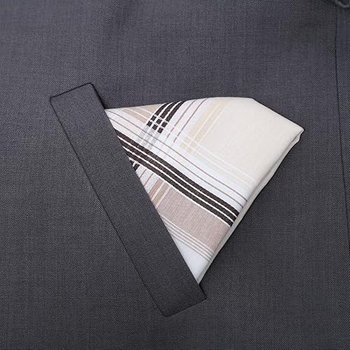 Soft Cotton Handkerchiefs For Men With Elegant Pattern In Assorted Color, 16 Inches Large Hankies, Pack Of 12 #TOP5