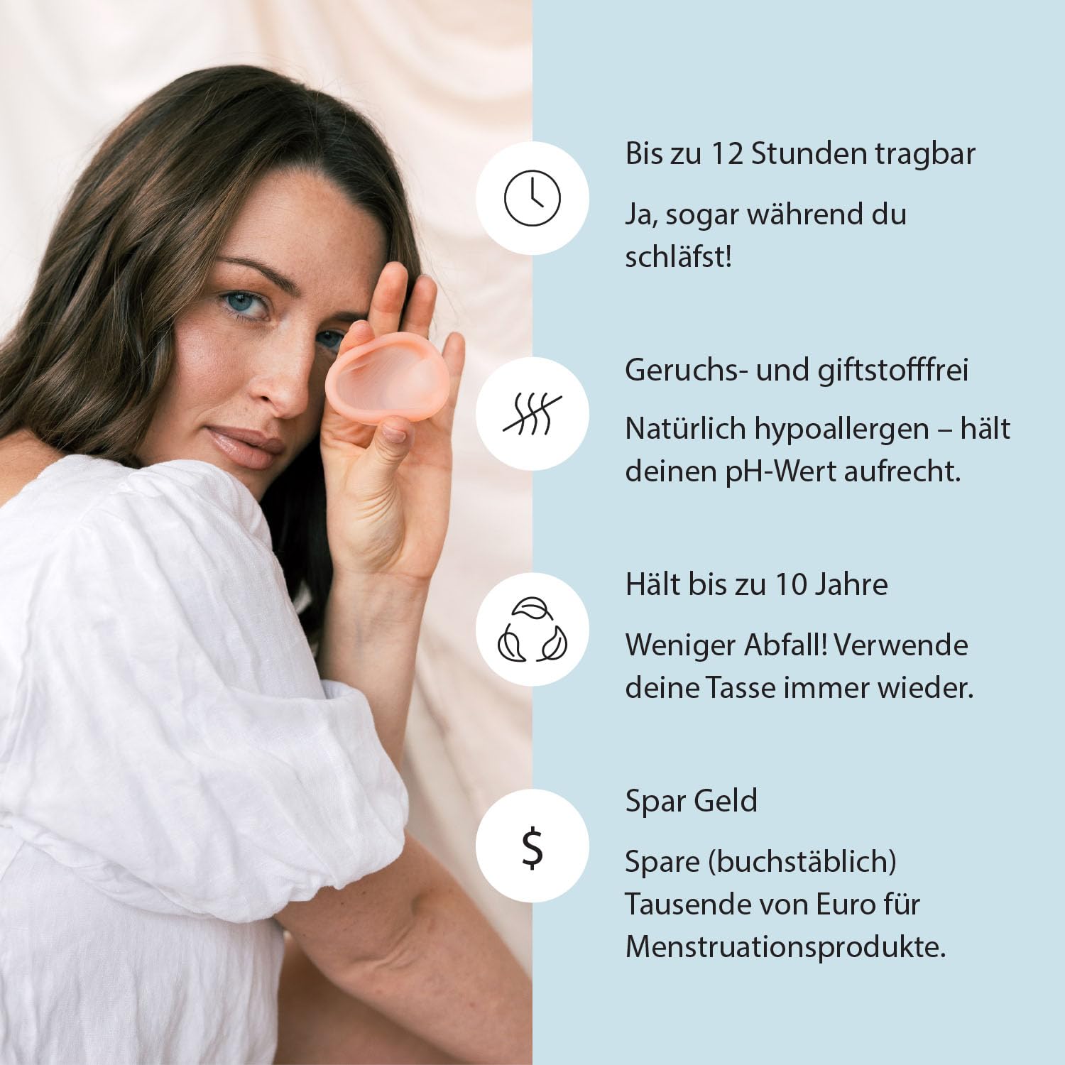 Saalt Menstruationsdisc – Wiederverwendbare Periodendisk für 12 Stunden Schutz – BPA- und Latexfrei – Einfaches Entfernen – Weich, Flexibel und Bequem