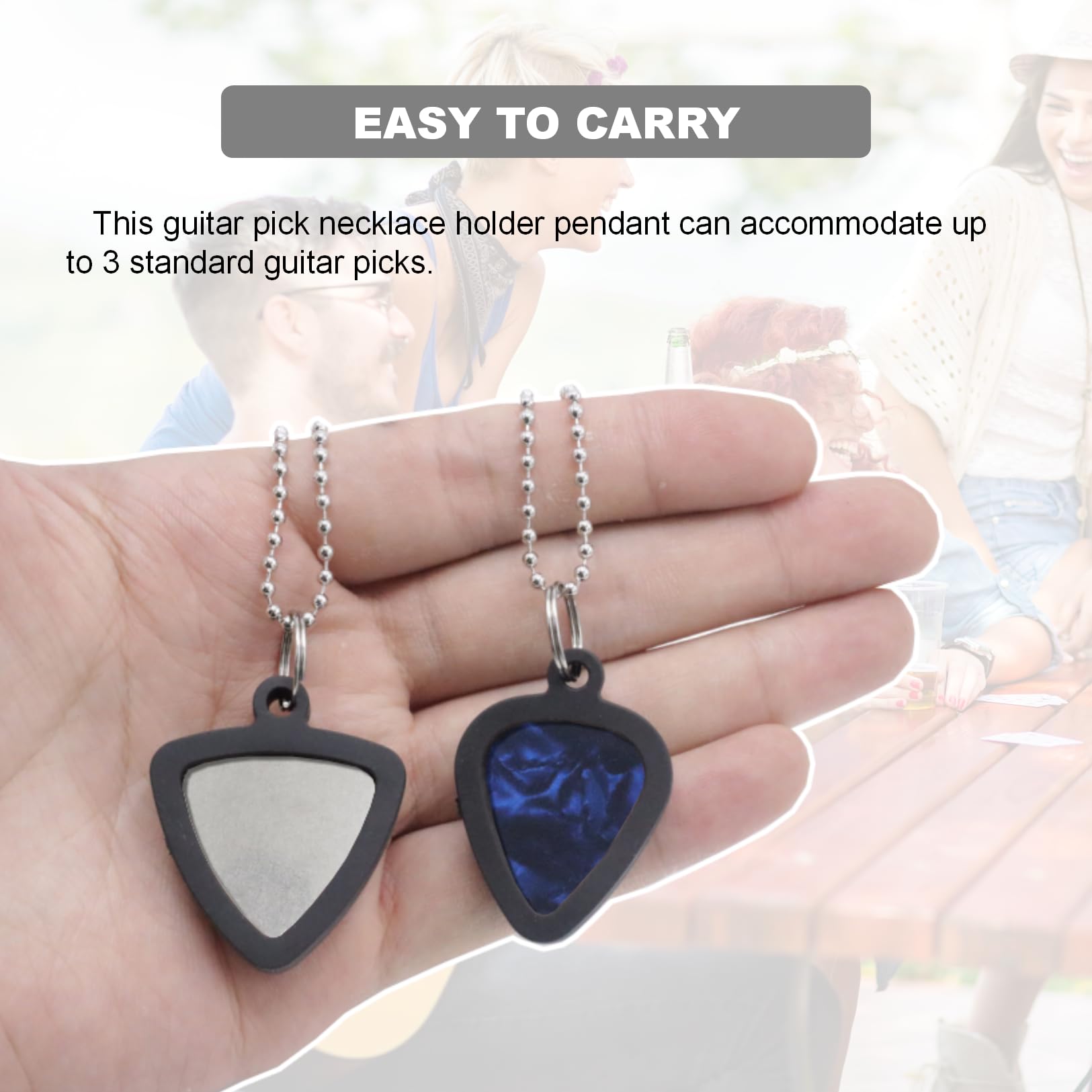 PICKネックレス Amazon.com: Cheerock Set of 2 Rubber Guitar Pick Holder