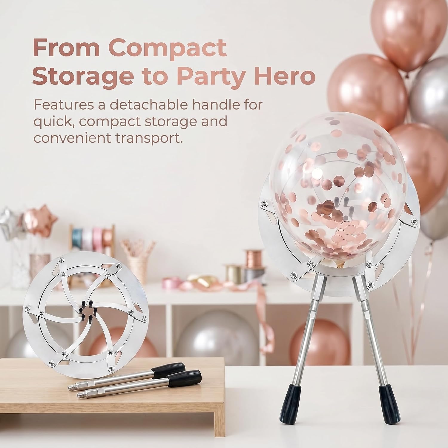 Ballon-Expander-Werkzeug, Edelstahl-Ballon-Erweiterungszange, 18,5 cm, verstellbare Öffnung, glatter Ballonfüller, Ballon-Mund-Expander, für Hochzeit, Party, Geschenk, Heimdekoration