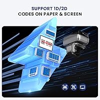 Vista 4 de Eyoyo Escáner de código de barras de anillo Bluetooth 2D con pantalla, mini lector de código de barras QR inalámbrico portátil compatible con iPad