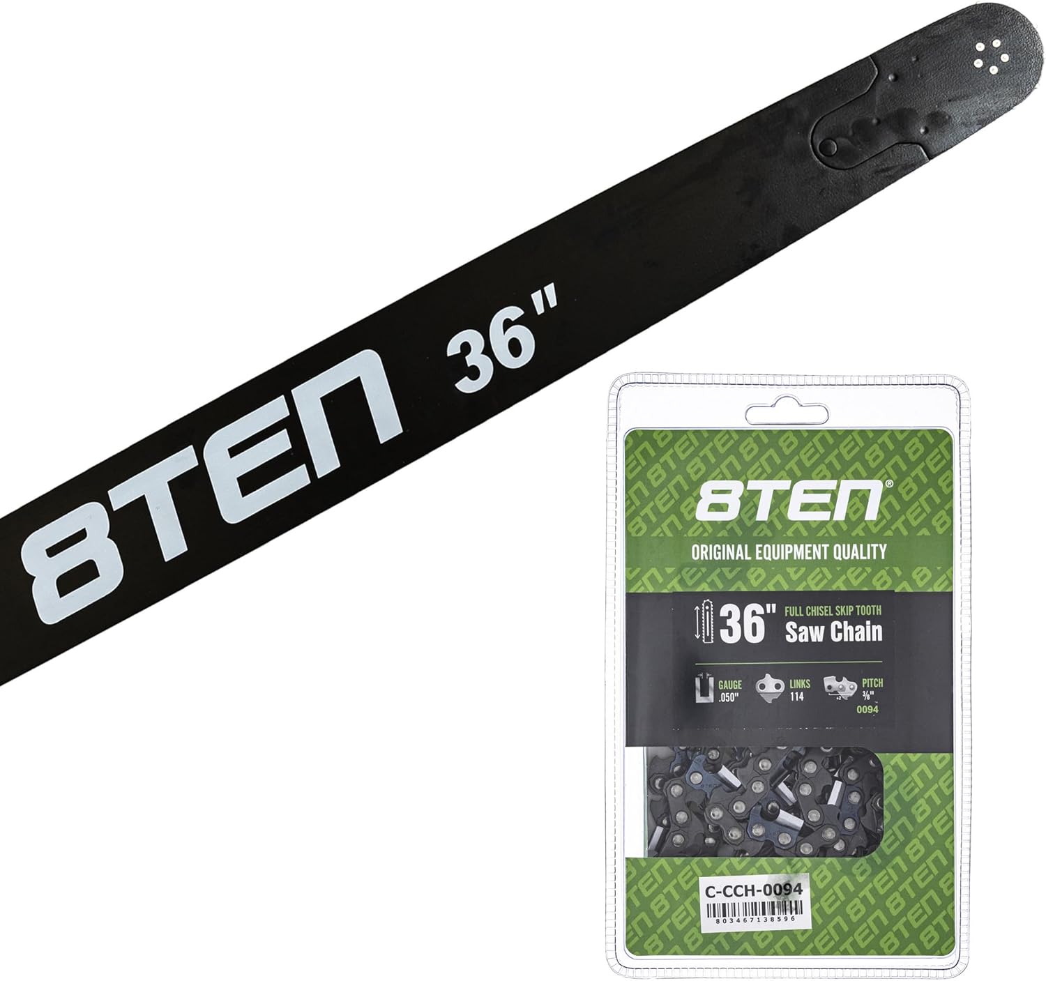 8TEN 36" Chainsaw Guide Bar & Chain .050 3/8 114DL for Stihl 066 044 064 046 038 041 MS660