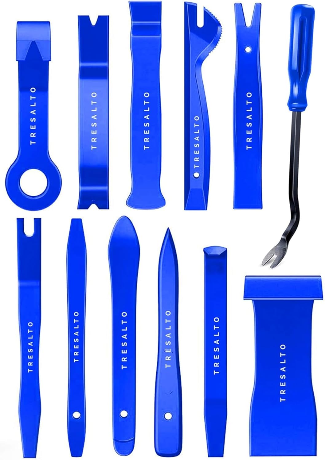Auto Trim Removal Tool Set - 12pcs (No Scratch Plastic Pry Kit) - Auto Trim Car Tools, Easy Door Panel Removal Tool for Fastener, Clip, Molding, Dashboards, Interior Tools