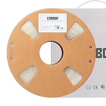 ECO - Certified Food Grade PLA+ 3D Printer Filament - CARBON by Comfy Materials - Lab Tested FDA Compliant Food Safe, 1.75mm, 1kg, Accuracy: +/- 0.02 (Semi-Transparent)