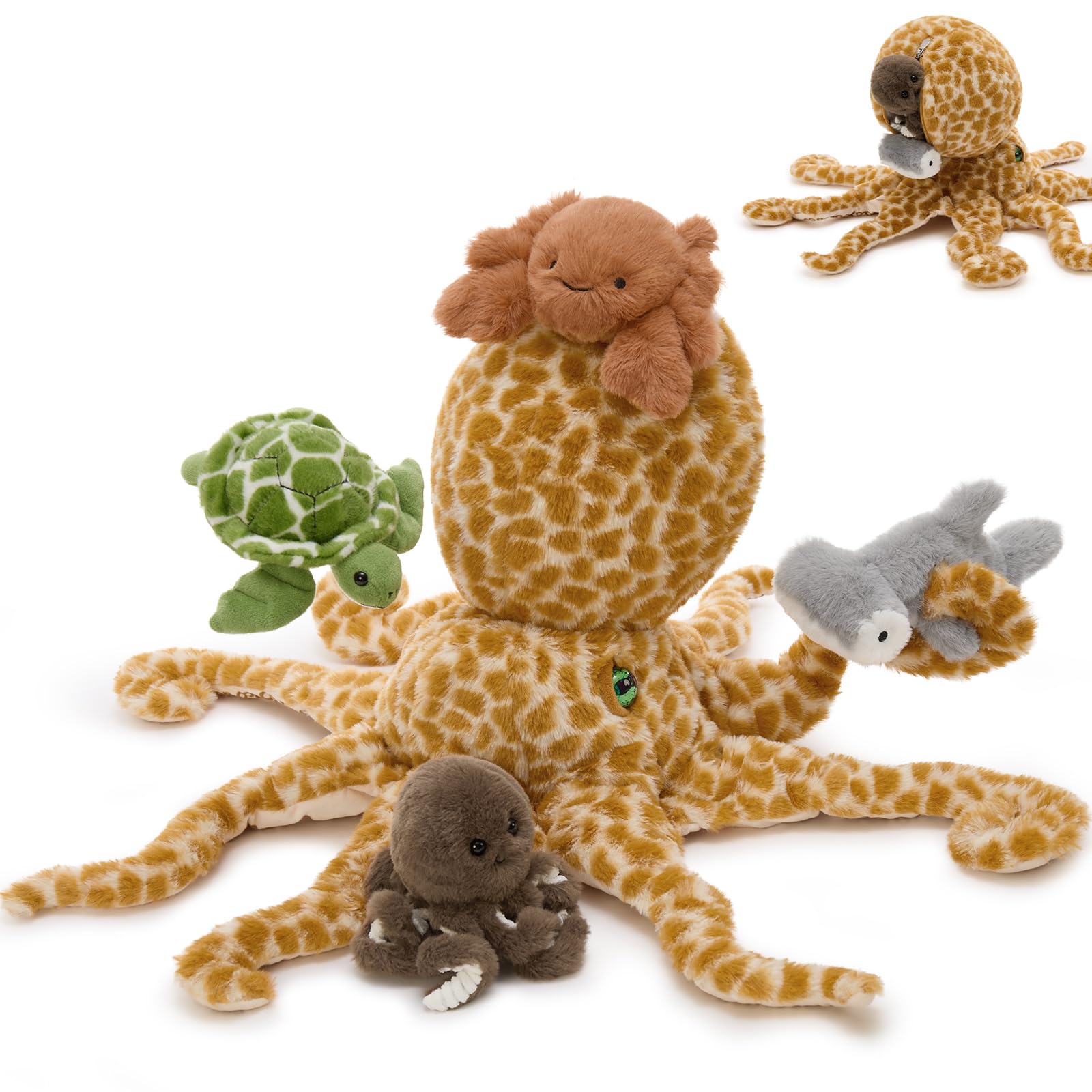 MorisMos Big Stump with Insectes Teddy Soft Toy, 25cm Cuddly Fluffy Tree stump with 5 winged small insects，Plush Stuffed Animal Teddy Gift for Kids Birthday Deco — view 24