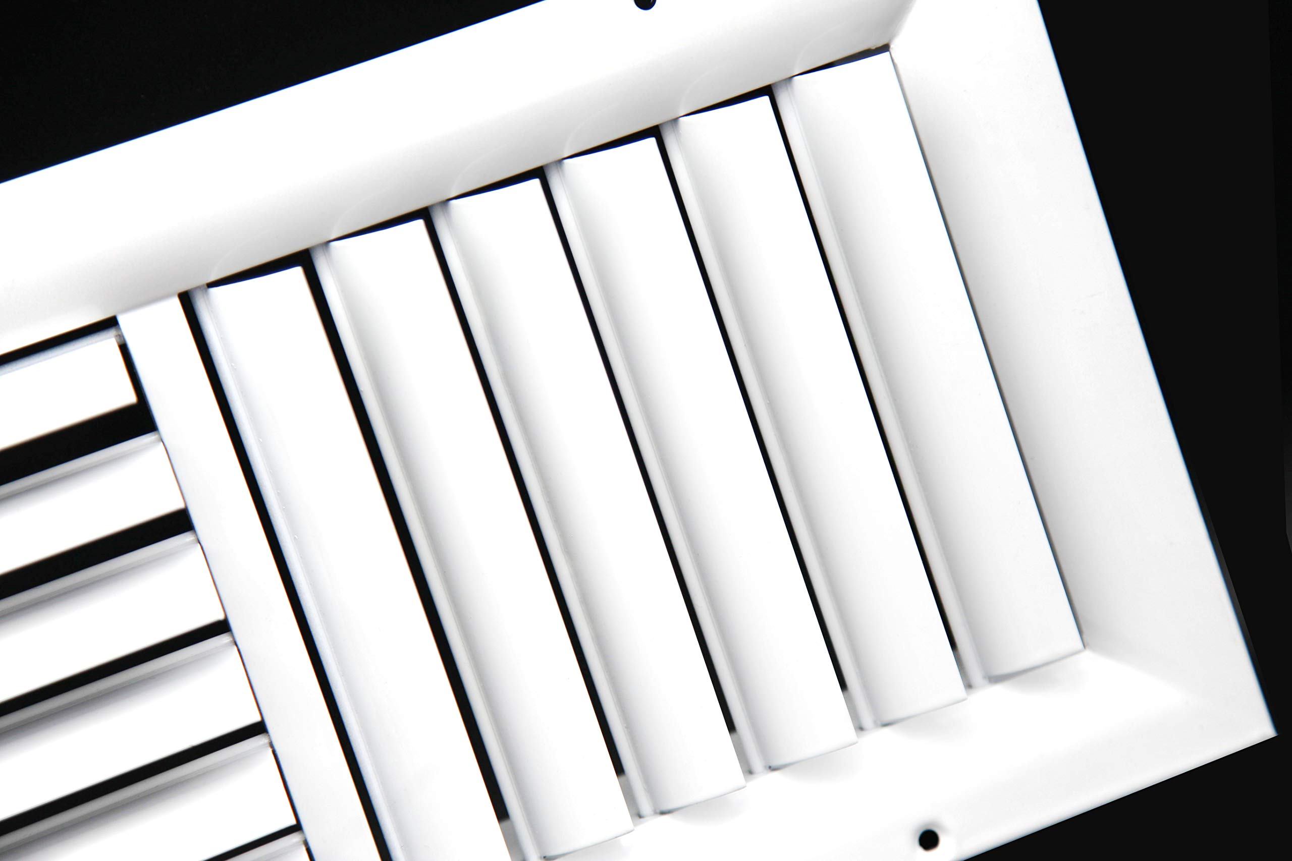 Luftauslassgitter 61x15,2 Cm – 3-fach Verstellbare Aluminium-Lamellen, Für Lüftungskanäle, Außenmaße 65x19 Cm