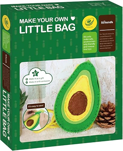 Miniatura 1 de Flying Childhood Kit de costura para niños, bolsa de aguacate, manualidades de frutas para niñas de 8 a 12 años, regalos para adultos, suministros