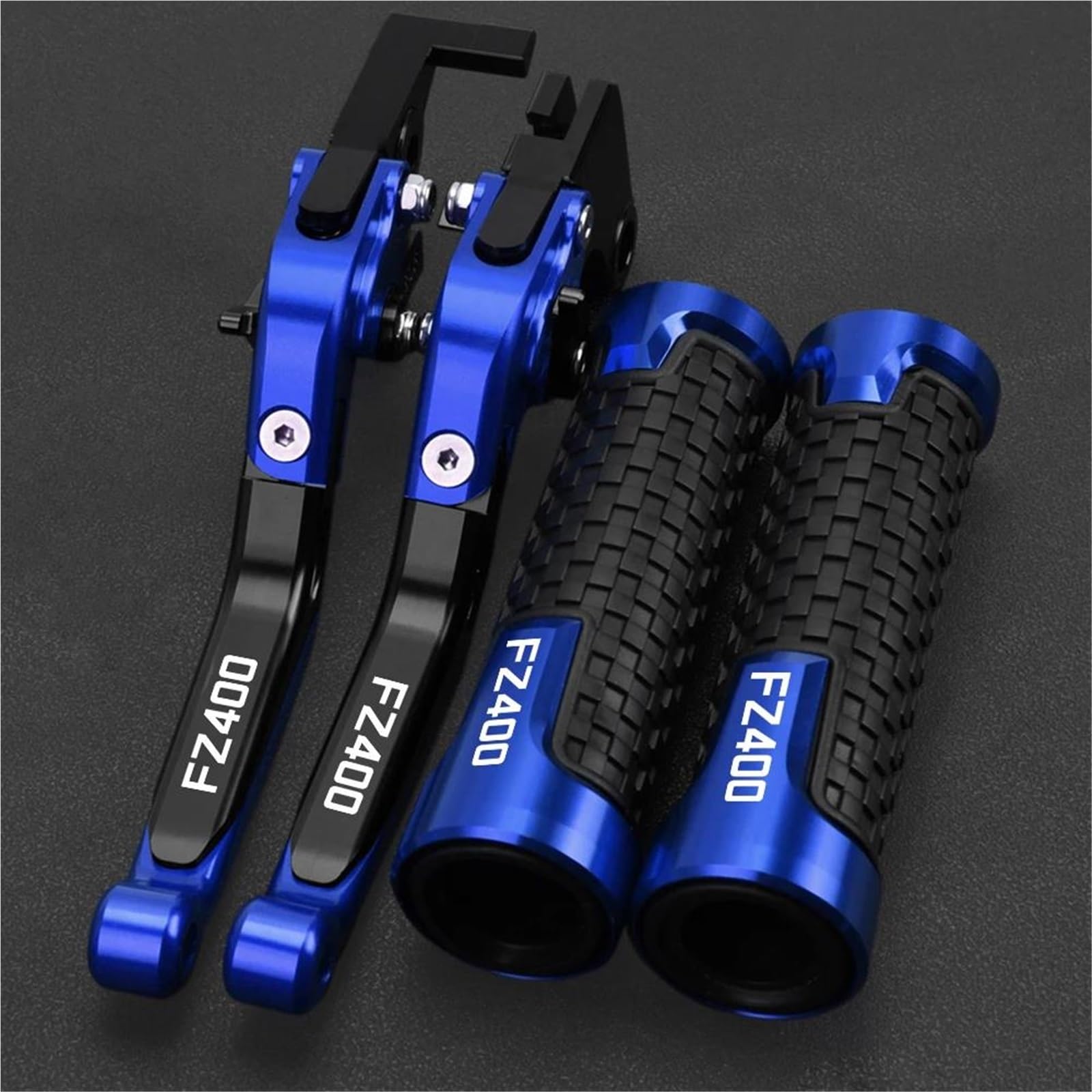 Tgvselpj Blue 1 Motorcycle Part Motorcycle Parts Adjustable Pivot Brake Clutch Levers Control Handles For Y-Amaha Fz400 Fz 400 1986-1988(Blue 1)