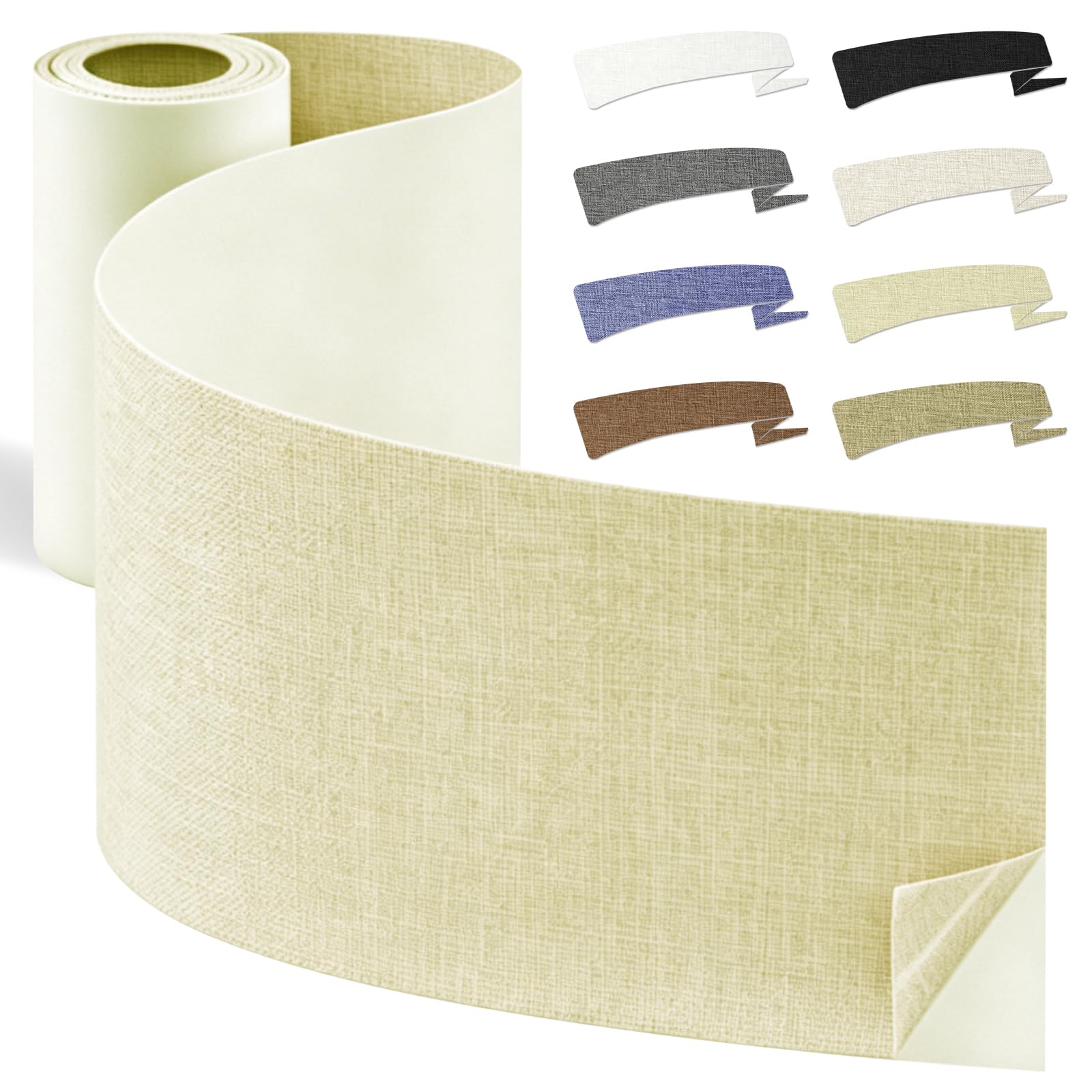 Linen Tape 10x200 cm Self-Adhesive Sofa Repair Patch (Beige)