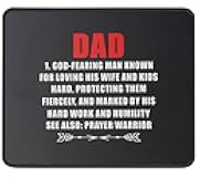 DAD Definition Funny Mouse Pad Christian Dad - Dad Gifts from Daughter Son Wife - Christian Gifts for Men - Best Dad Gift Mouse Mat 9.5 Inch