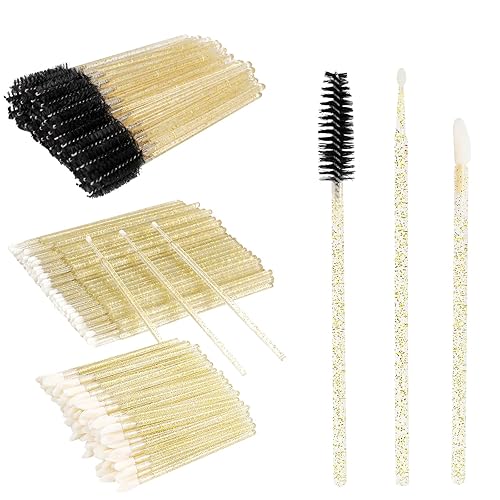 Miniatura 8 de Kit de extensión de pestañas de 300 piezas, cepillo de hisopo de microalgodón desechable con cepillo de pestañas, cepillo de labios, aplicador de