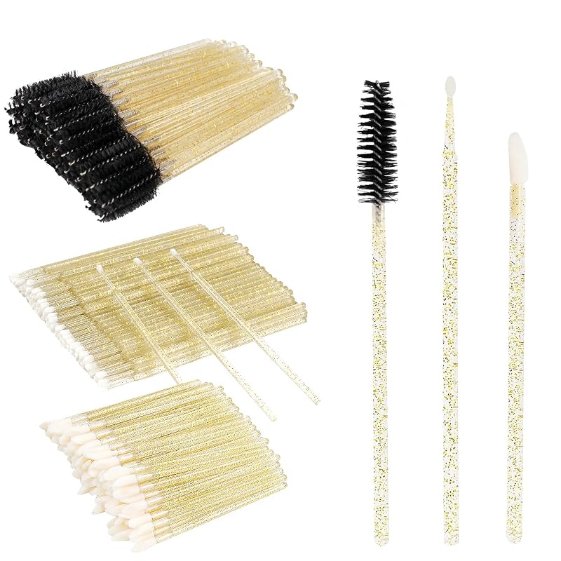 Kit com 200 acessórios descartáveis para maquiagem dos olhos e lábios ZCDPFCBD