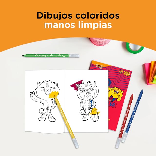 Foto 4 de 5 de BIC Kids Kit de Colorear FC BARCELONA con Bolígrafo 4 Colores Exclusivo: CAT
