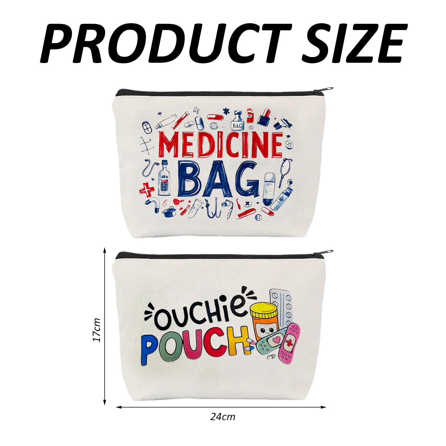 2 Lettera Portatile Sacchetti Cosmetici, Semplice Medicina Sacchetto Di Immagazzinaggio, Borsa Da Toilette Da Viaggio All'Aperto, Piccolo Oggetto Sacchetto Di Immagazzinaggio.