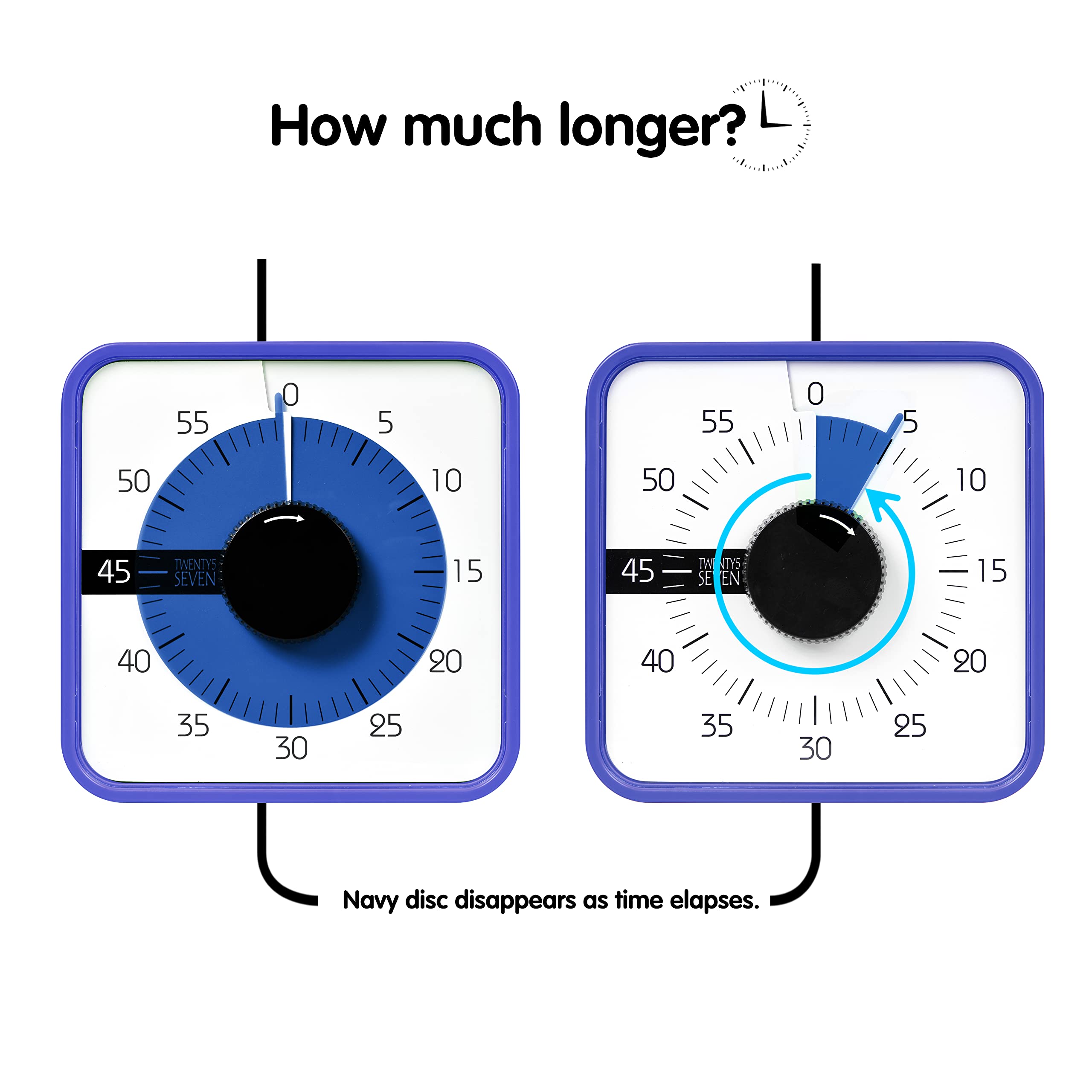 Yunbaoit Visuele timer met beschermhoes, 60 minuten countdown voor
