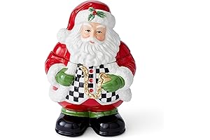 Christmas Tree & Santa Black and White Candy Jar