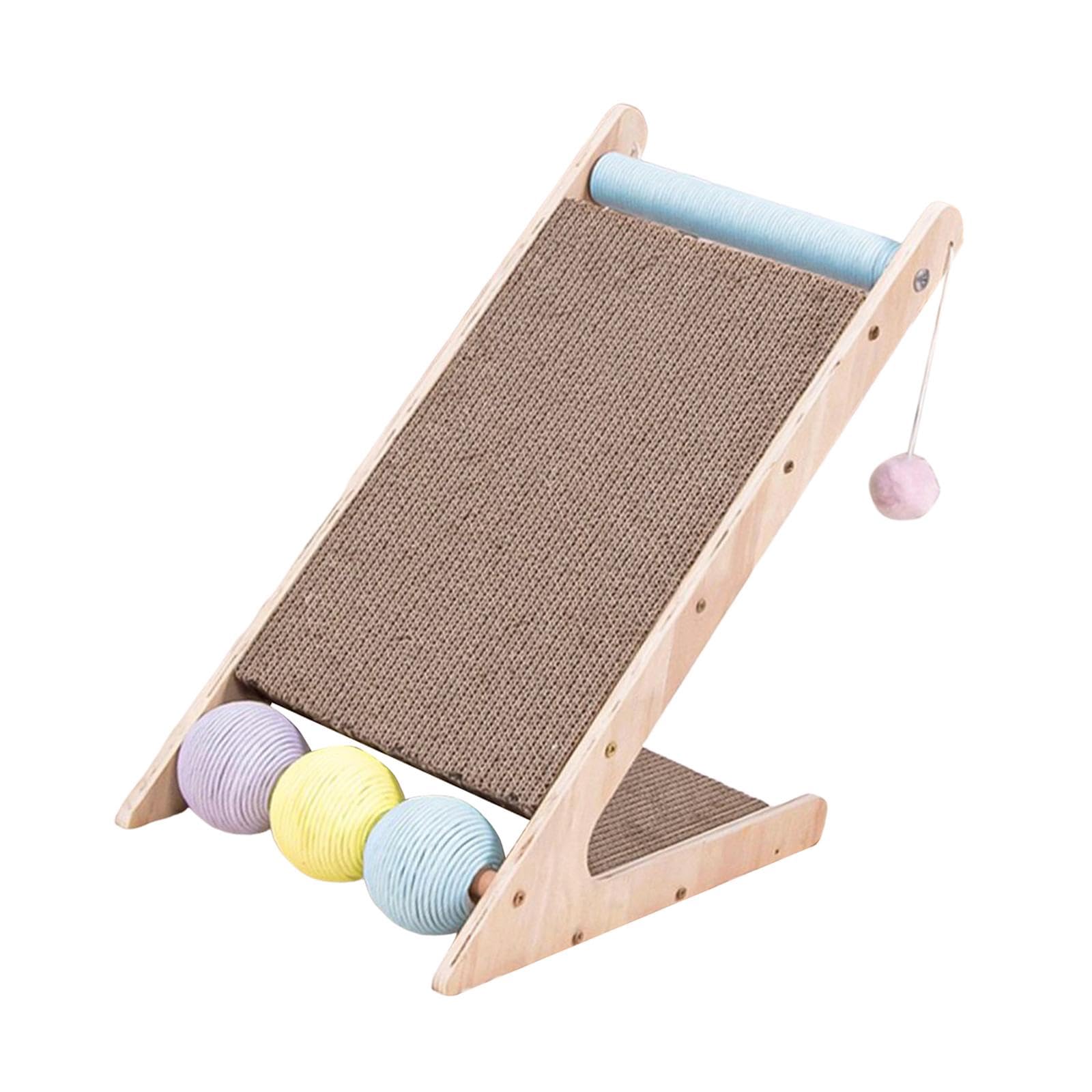 Rampa Rascadora para Gatos, Rascador para Gatos después de Rascar, Placas Rascadoras, Pelotas de Juguete para Afilar Las, para Gatos Pequeños, 438cmx275cmx445cm