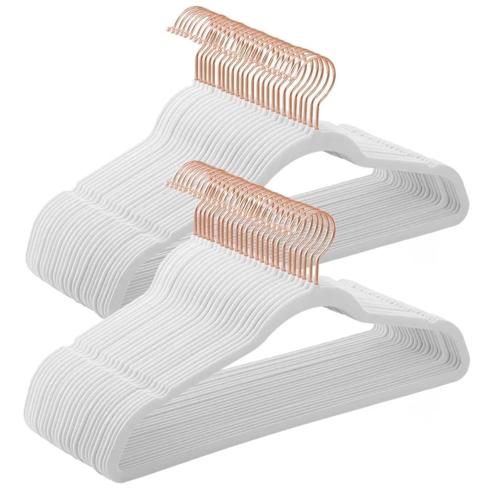 KleiderbüGel Samt 50er-Pack Samt-Kleiderbügel, rutschfest, Ultradünn, Platzsparend for Mäntel, Hemden, Kleider, Hosen Und Krawatten