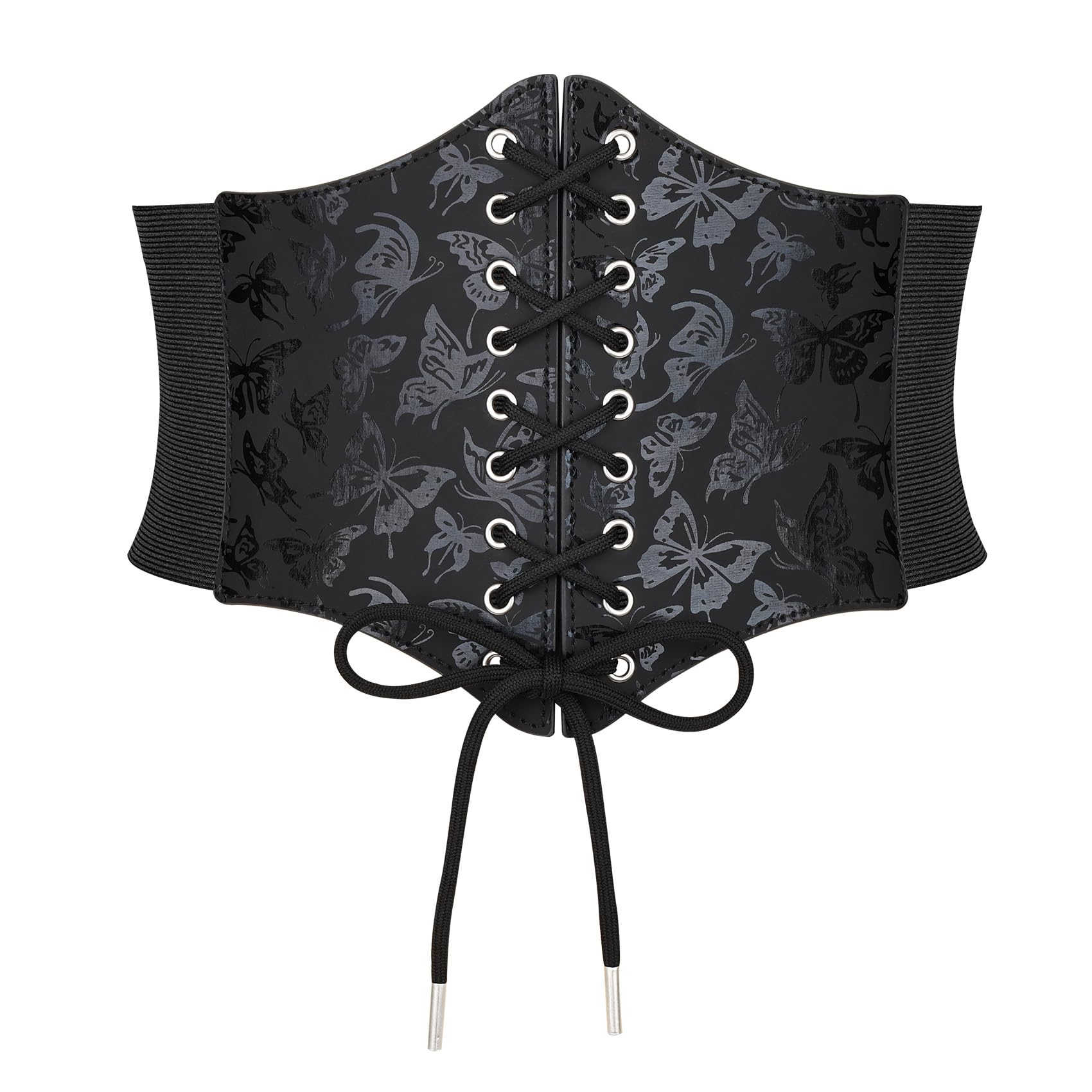 WERFORU Frauen Tied Waspie Gürtel Breiter Schnürgürtel Korsett Elastische Taille Gürtel für Halloween Party