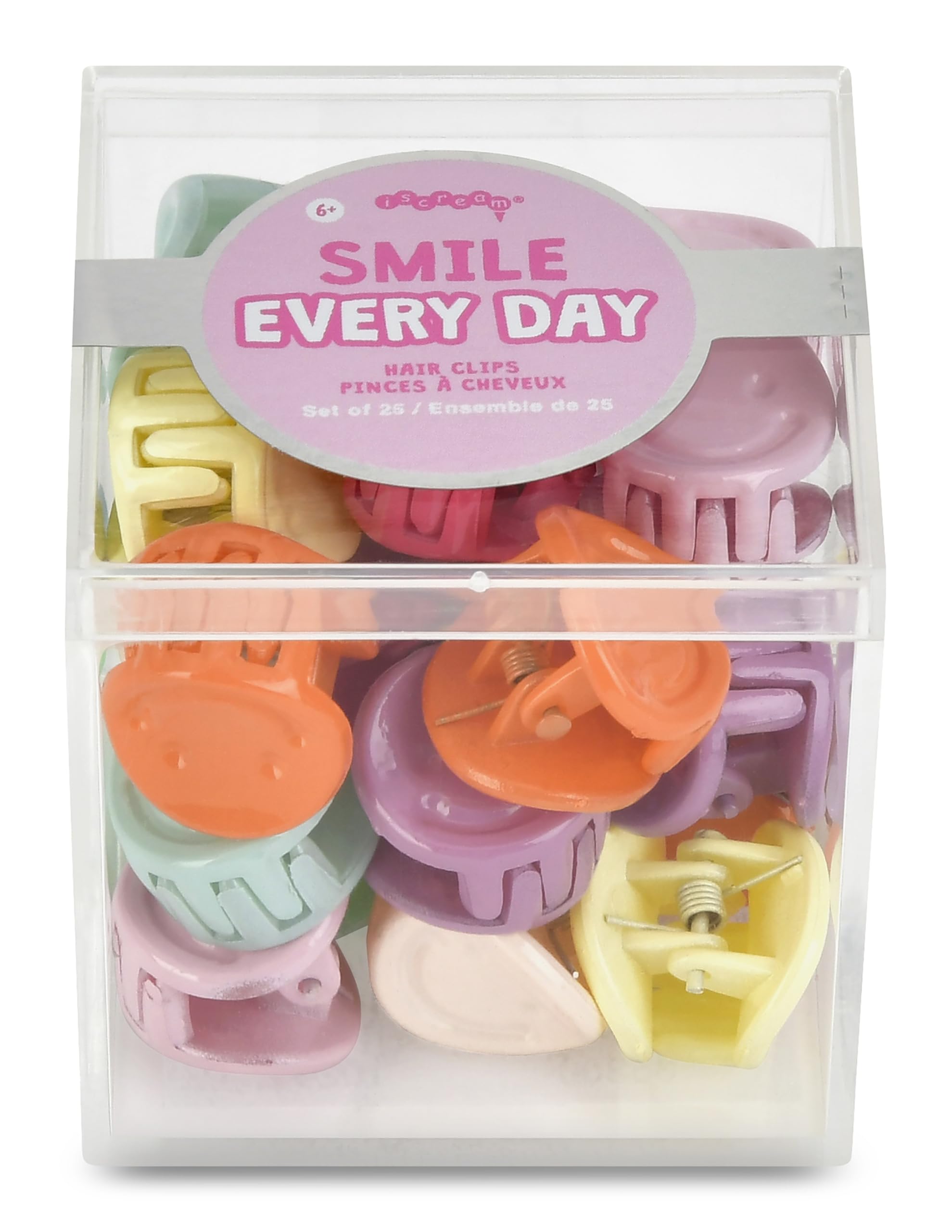 Mini pinces à cheveux colorées barrettes crabe iscream Color Smiley - 13