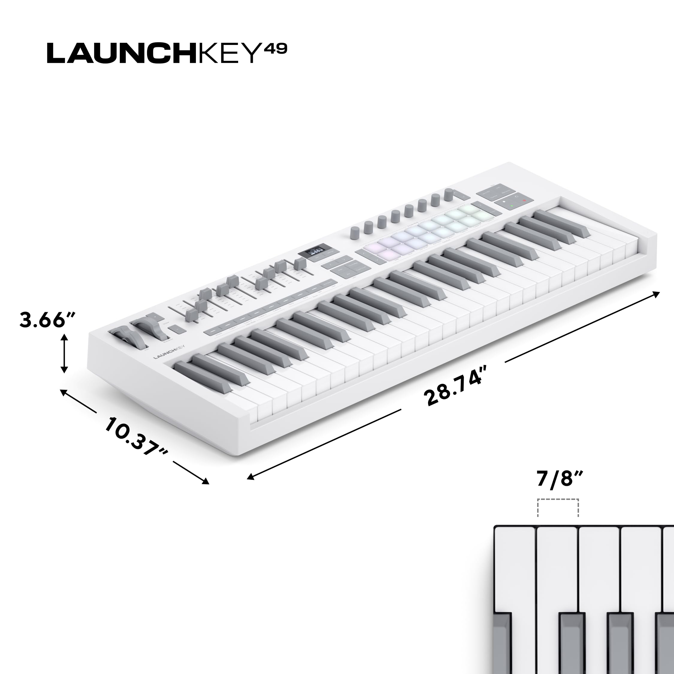 Amazon.co.jp: Novation Launchkey 49 ホワイト [MK4] – 49 セミ