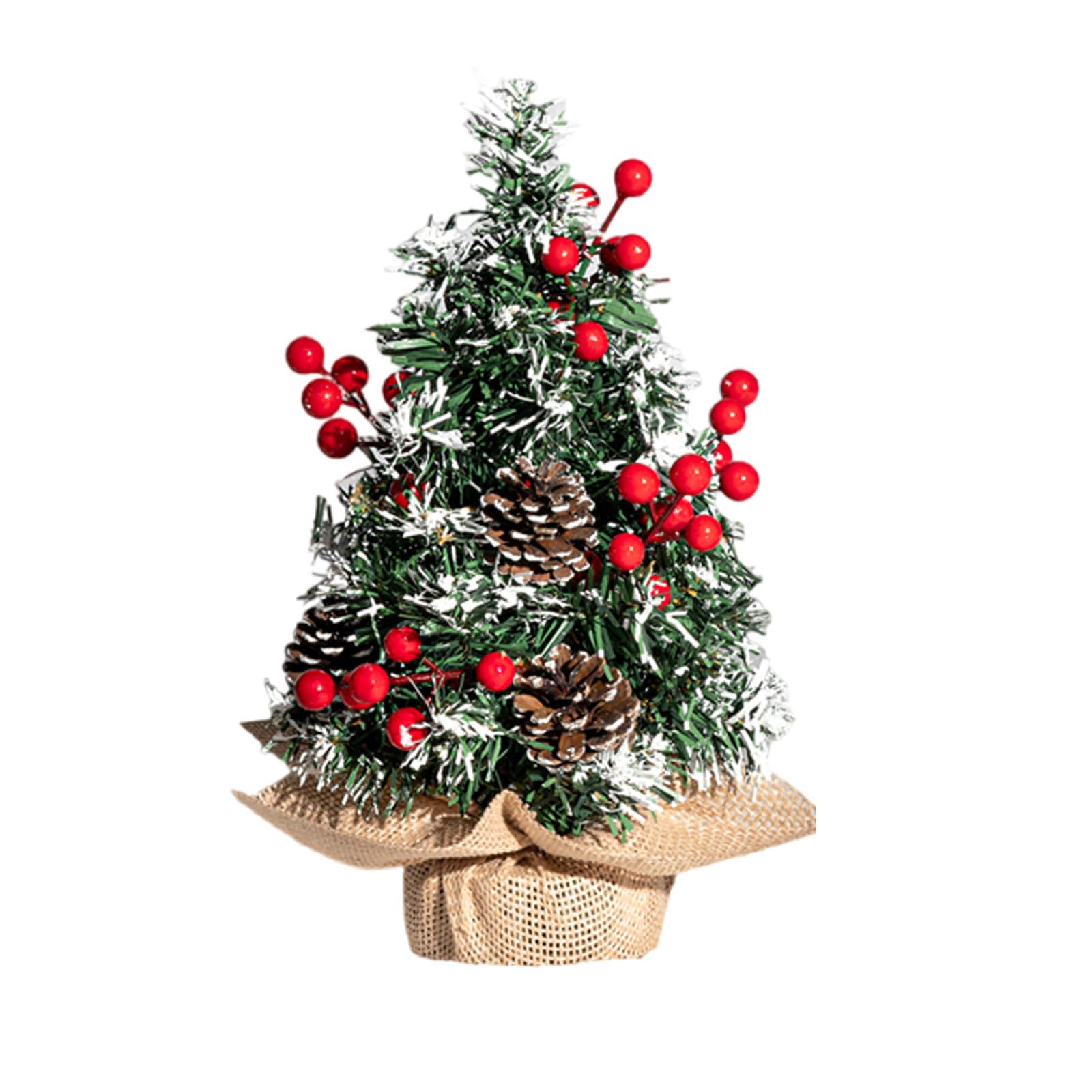 Small Christmas Tree Tabletop Christmas Tree,Artificial Mini Christmas Tree,Artificial Xmas Tree for Christmas Desktop Decorations,Xmas Decorations for Home Kitchen Dining Table-A||Height 30cm