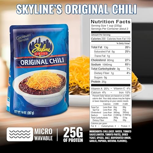 Miniatura 9 de Skyline Chili Original Chili & Spaghetti - Bolsa para microondas (paquete de 8)