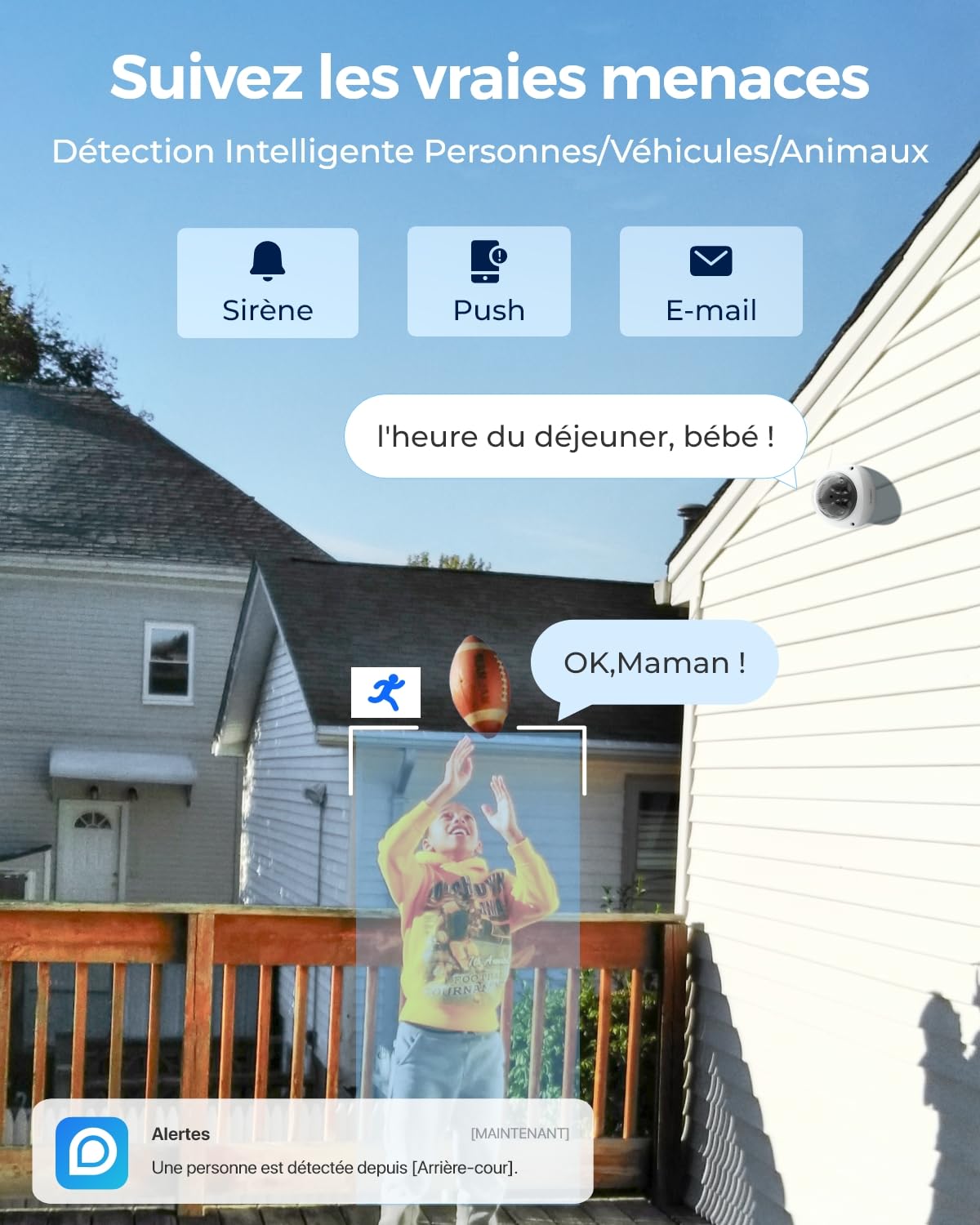 Reolink Caméra IP PoE 4K 8MP 180° Double Objectif, Anti-vandalisme IK10, Détection Personne/Véhicule/Animal,Vision Nocturne Couleur,Spots,Audio Bidirectionnel, IP67 Anti Intempéries,Duo 2V PoE