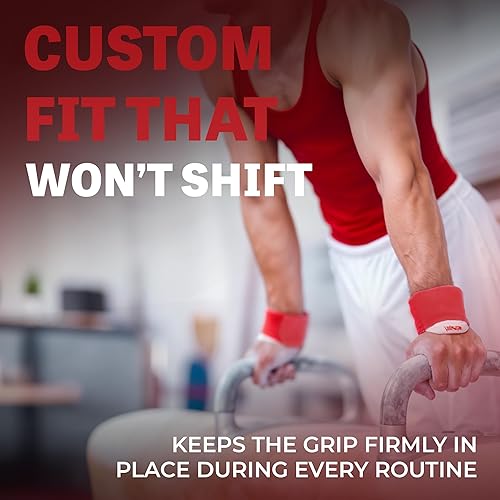 Miniatura 4 de Reisport Muñequera gimnástica, unisex, talla única, para dominadas, protección de muñeca de cuero de primera calidad, soporte de muñeca con cierre