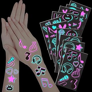 JUNEBRUSHS Tatuajes temporales que brillan en...