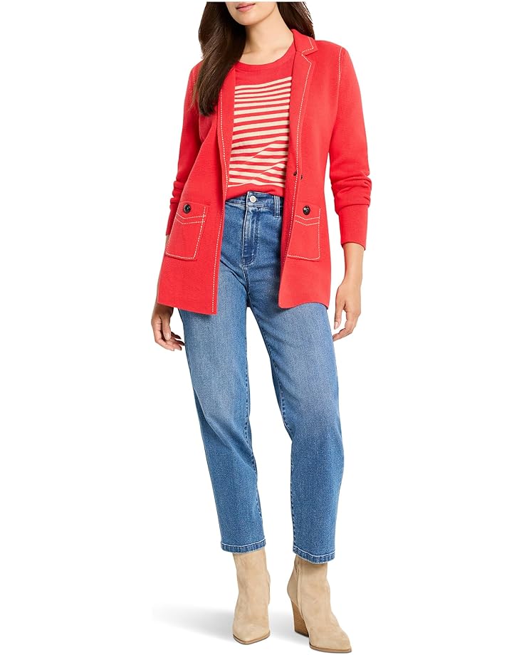 NIC+ZOE Constrast Stitch Elegant Knit Blazer - #4 of 4