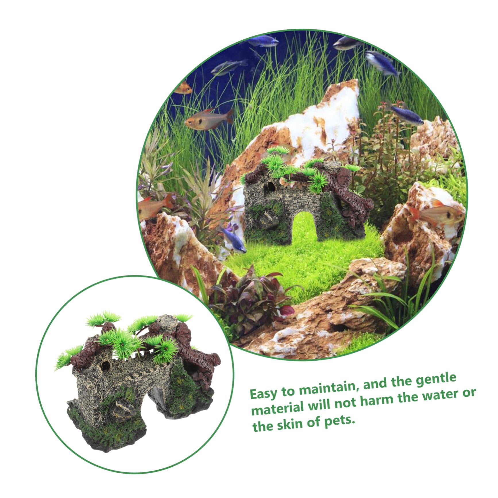 OUNONA Lot De 2 Décorations D'Aquarium Artificielles en Résine UV Et LED