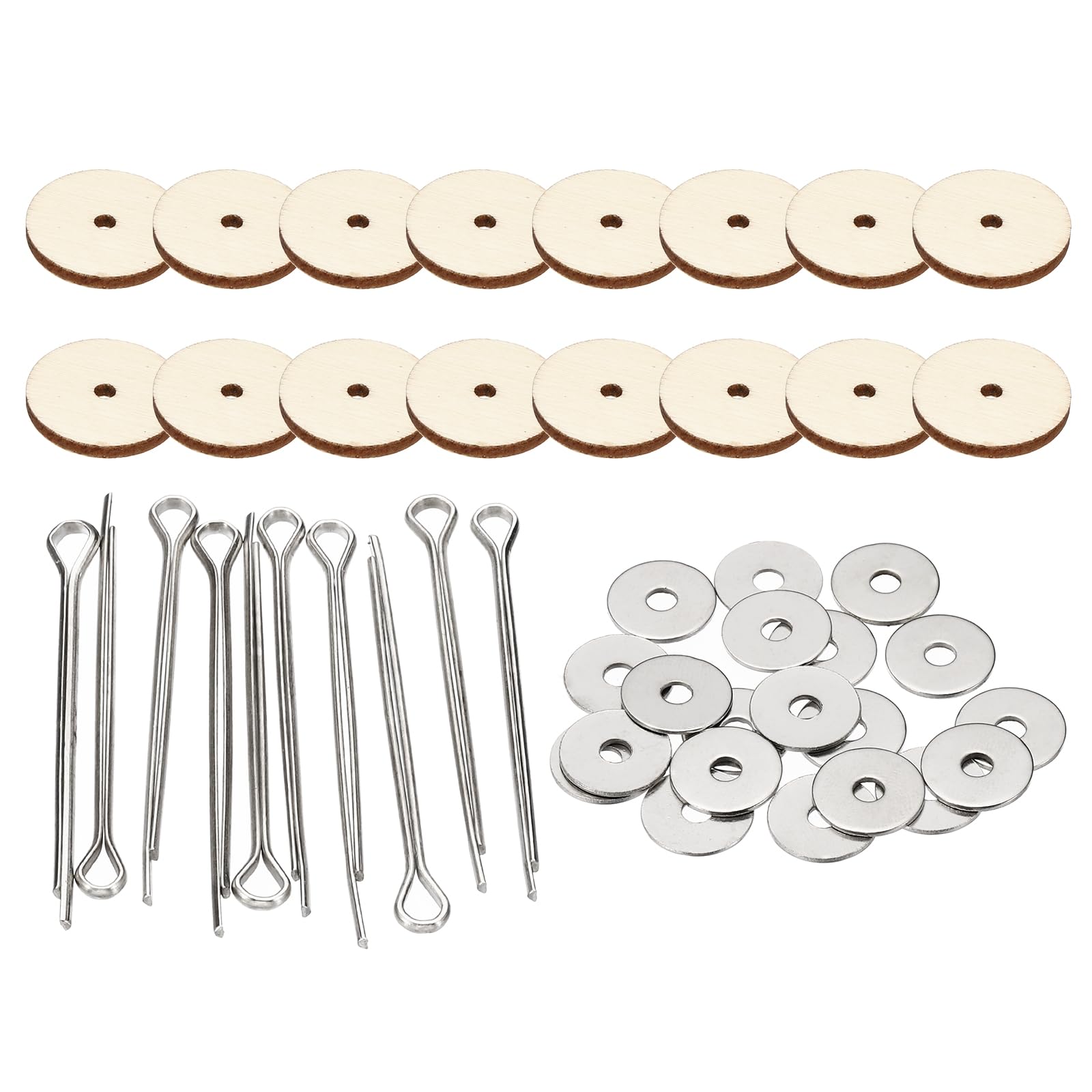 PATIKIL 18mm Doll Joints, 8 Set Removable Cotter Pin Joints Connector and Fiberboard Tray for Bear Limbs Making Head DIY Crafts Accessories — image 1