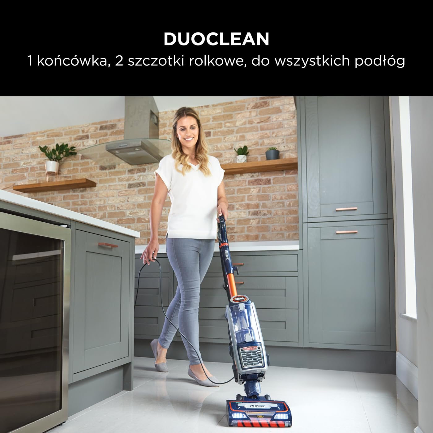 Shark odkurzacz przewodowy 0,83L z technologią Anti-Hair-Wrap, odkurzacz DuoClean z funkcją Powered Lift-Away oraz końcówkami do sierści zwierząt, tapicerki i szczelin, przewód 8 m, NZ801EUT
