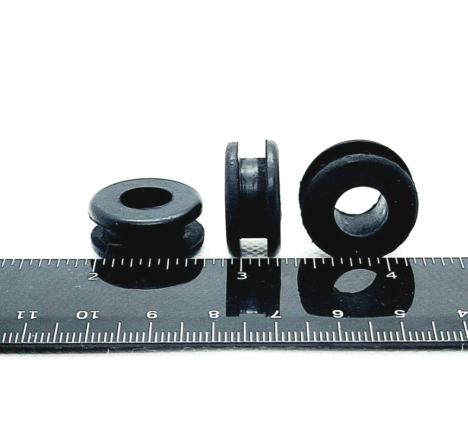 9/16" Panel Hole Rubber Grommets 3/8" ID Center Wiring Hole for 3/16" Thick Panels Cable Wire Protection Bushing (6 Pack)