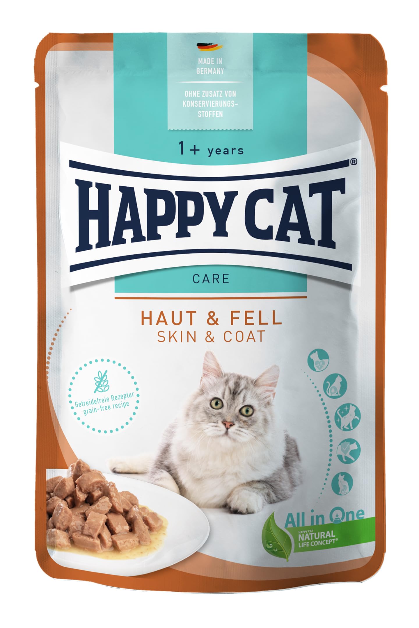 Happy Cat Care Meat in Sauce Haut & Fell Pouch 85 g