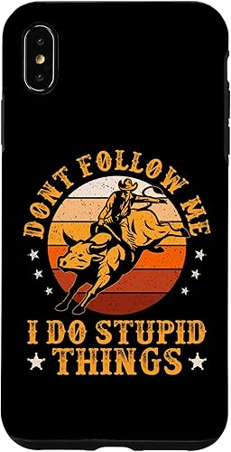 Carcasa vintage para iPhone XS Max Don't Follow Me I Do Stupid Things disponible en Yaxa Peru