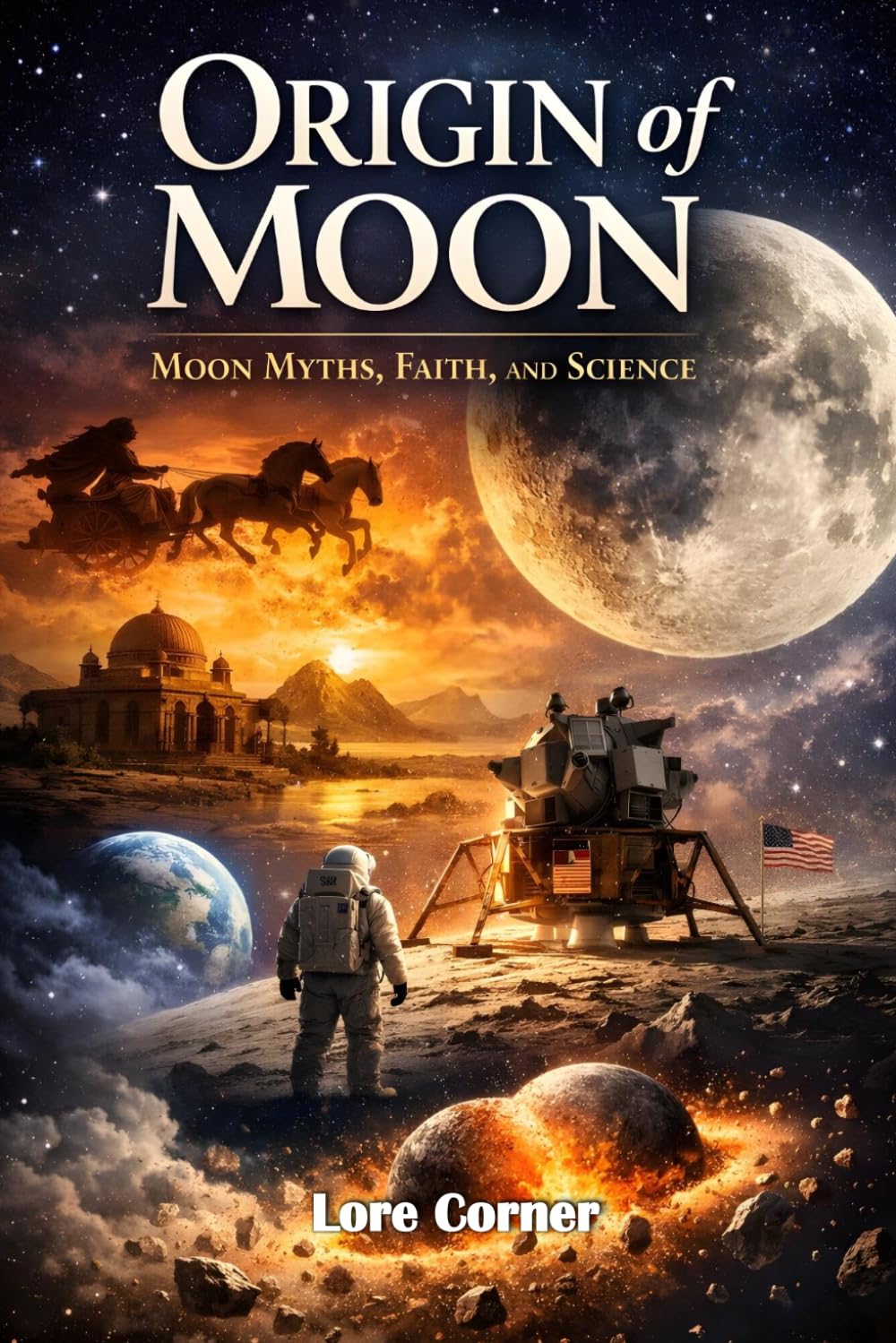 Origin of Moon: Moon Myths, Faith, and Science: Unveiling Cosmic Creation Stories, Vedic Cosmology Traditions, Ancient Astronomy Beliefs, and Lunar ... and Space Exploration Apollo Discoveries