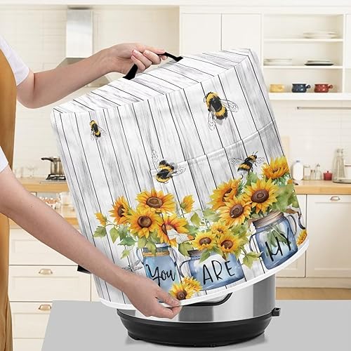 Miniatura 4 de Cubierta aislada para aparatos de olla a presión, también apta para olla arrocera, freidora de aire y olla de barro, cubierta antipolvo de 3 cuartos