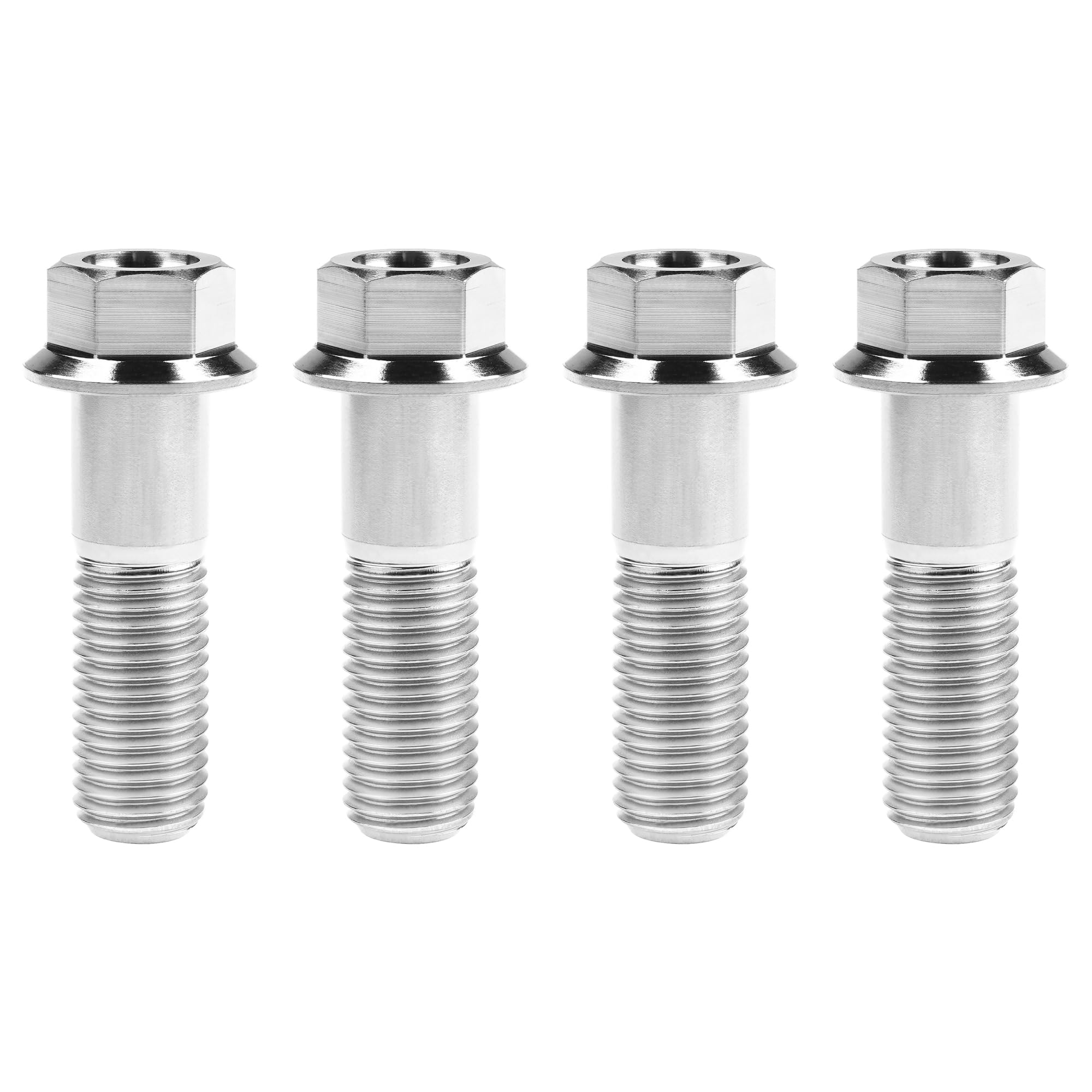 Wanyifa Titanium Bolt M12 30 35 40 45 50 55 60 65 70 75 80 85 90mm Hex Small Flange Head for Motorcycle Car Modification Pack of 4 (M12x40mm Pitch 1.5