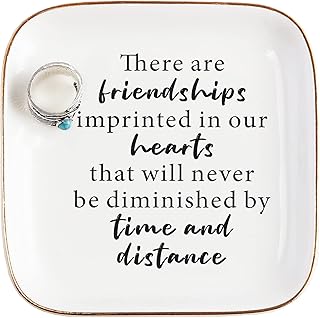 Friend Birthday Gifts for Women Ring Dish Friendship Gifts for Women Friends Female Gifts "There are friendships imprinted in our hearts that will never be diminished by time and distance"