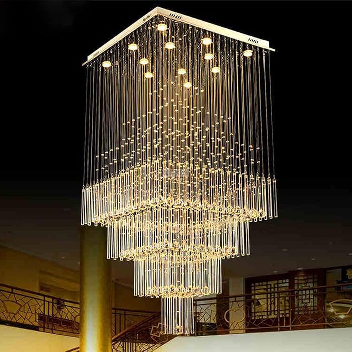 Buy 7PM Foyer Chandeliers Entryway High Ceiling, 12Light Luxury Square