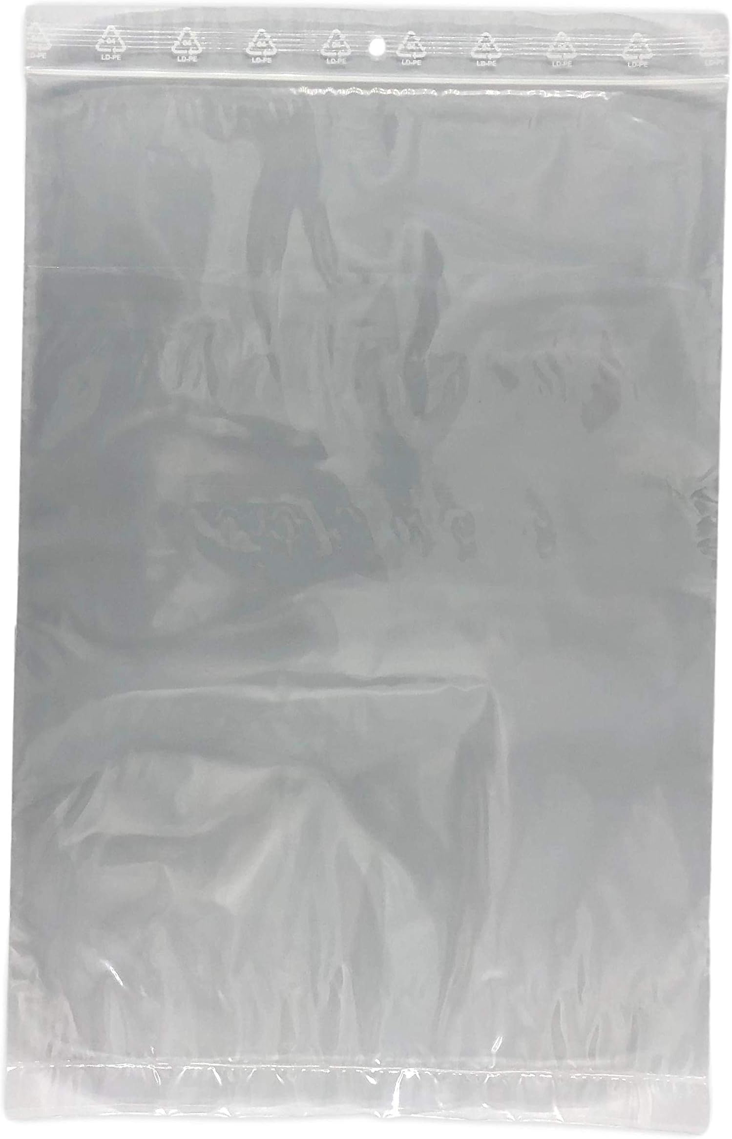 UniversGraphique, 100 Resealable Plastic Zip Bag, 230 x 320 mm, Recyclable Waterproof Food Quality