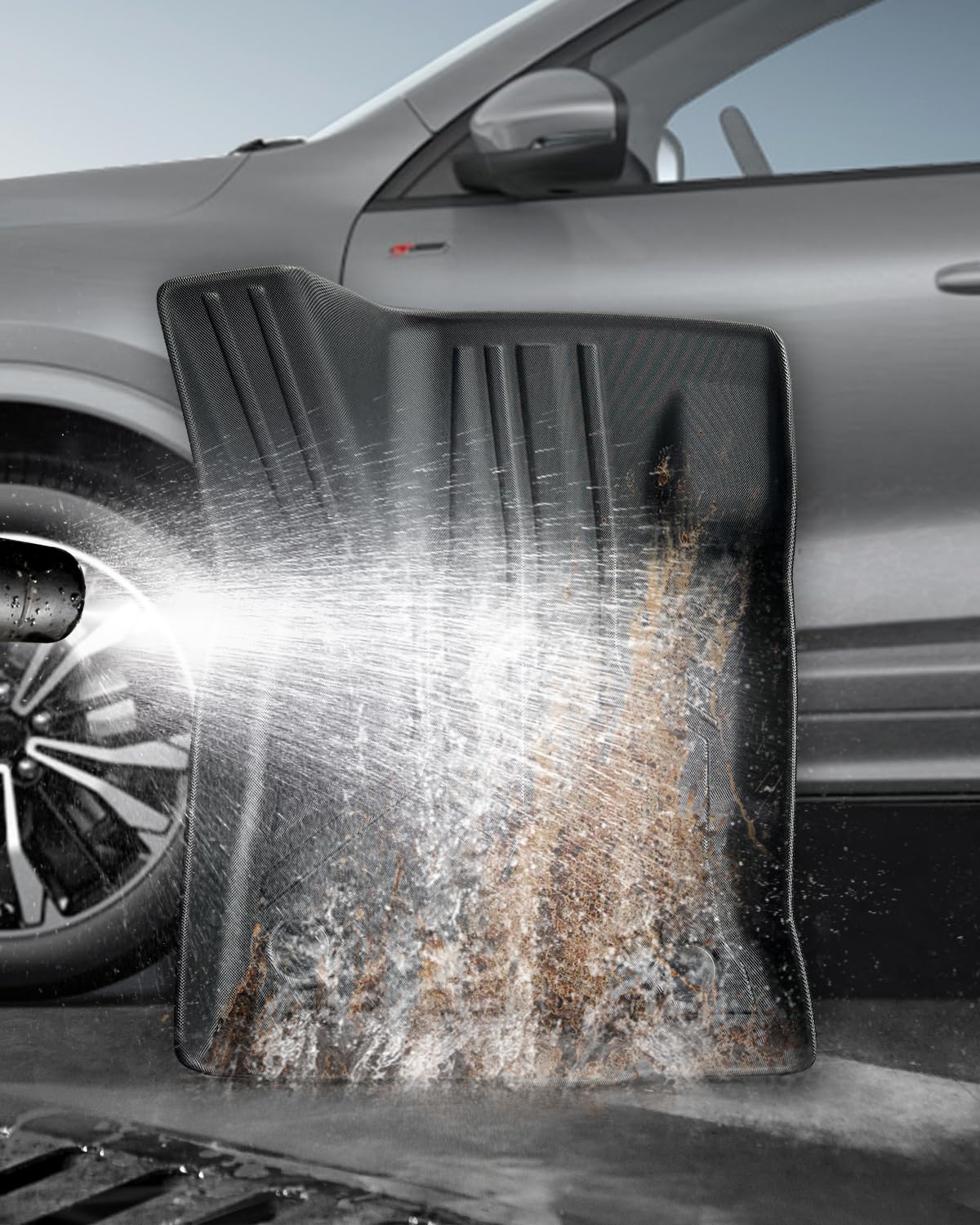 (3 Piezas) TPE Alfombrillas para Ford Kuga MK3 PHEV 2020-2025 2026 | Alfombras Originales, Tapetes con Bordes Elevados, Accesorios Antideslizantes e Impermeables, Volante Izquierdo
