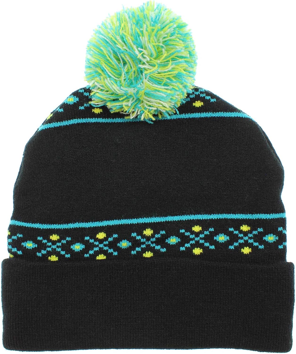 Pom Beanie Hat Black 